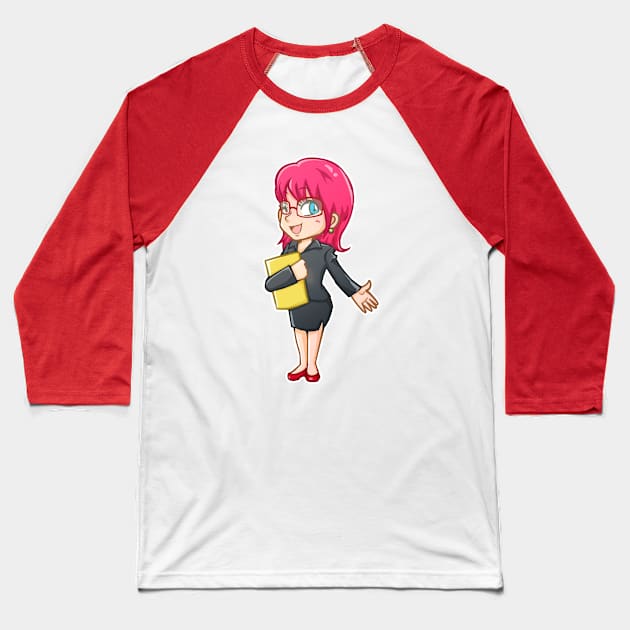 Office girl Baseball T-Shirt by playlite